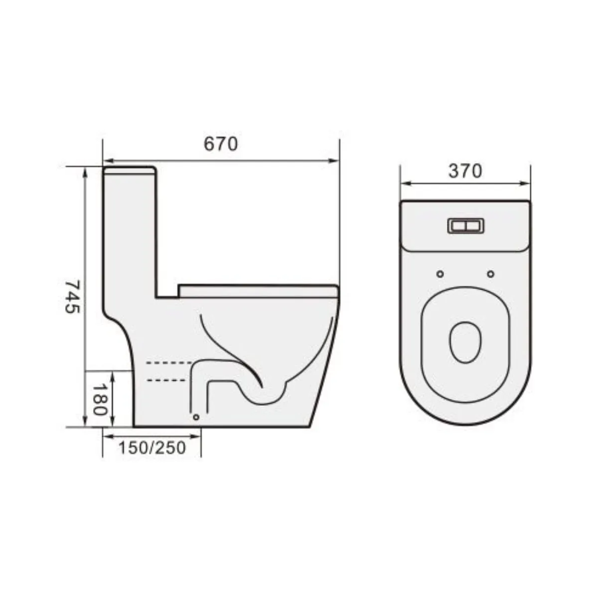 Midas 3006 Tornado Flush Toilet Bowl - view 2
